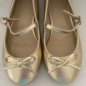 Janie & Jack Girls Gold Dress Shoes - size 13